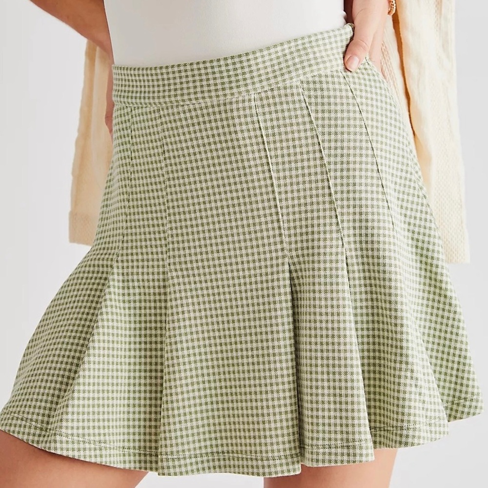 Free People Gingham Honey Skirt - Picture 1 of 7